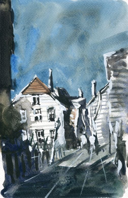 I painted these Scandinavian and Nordic scenes in an hour each! - image 4 - student project