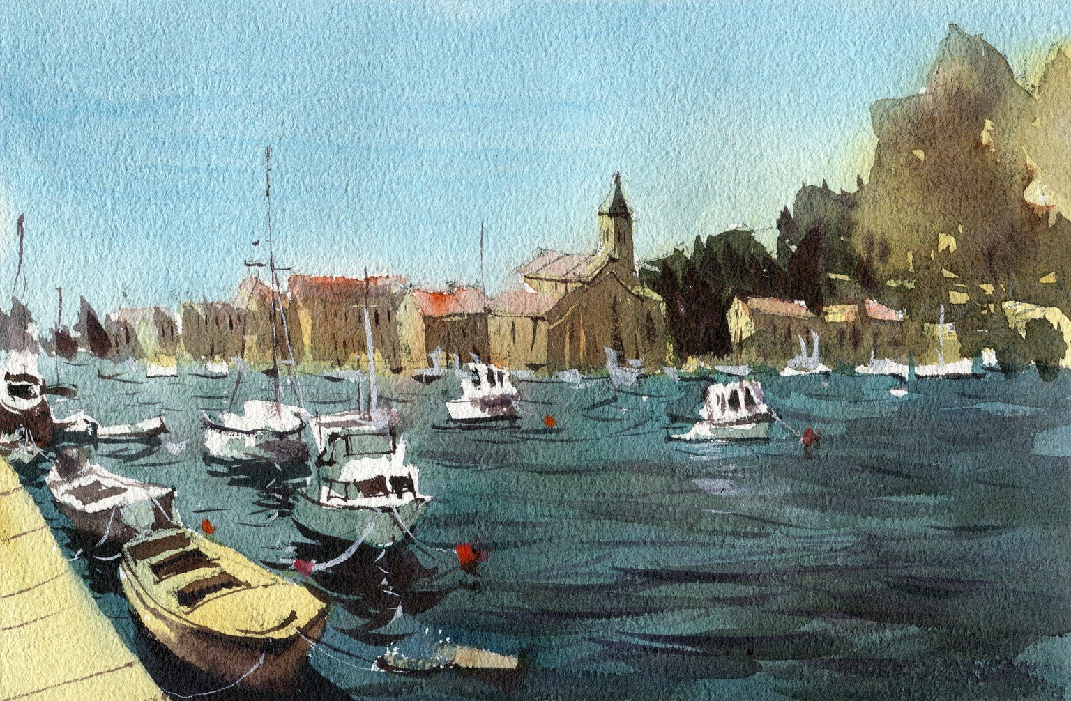 Some coastal scenes i painted in watercolor - image 4 - student project