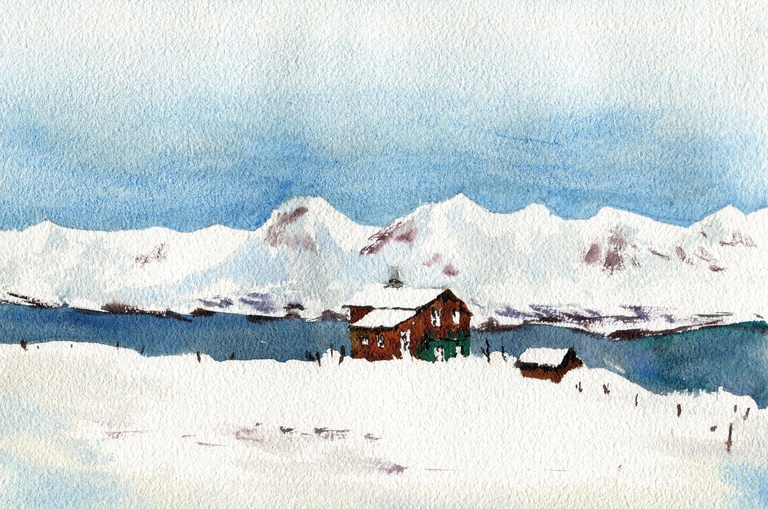 I painted these snow landscapes in under an hour! - image 2 - student project