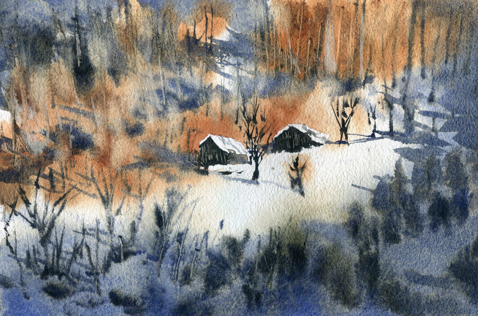 I painted these snow landscapes in under an hour! - image 3 - student project