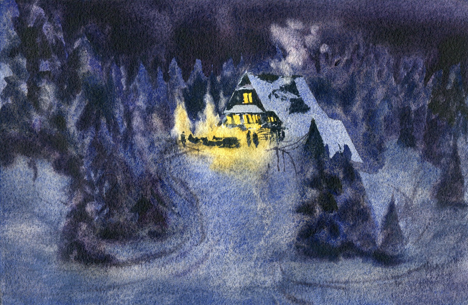 I painted these snow landscapes in under an hour! - image 4 - student project