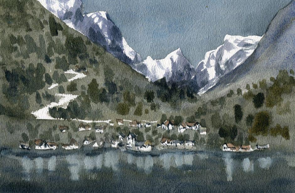 I painted these Scandinavian and Nordic scenes in an hour each! - image 10 - student project