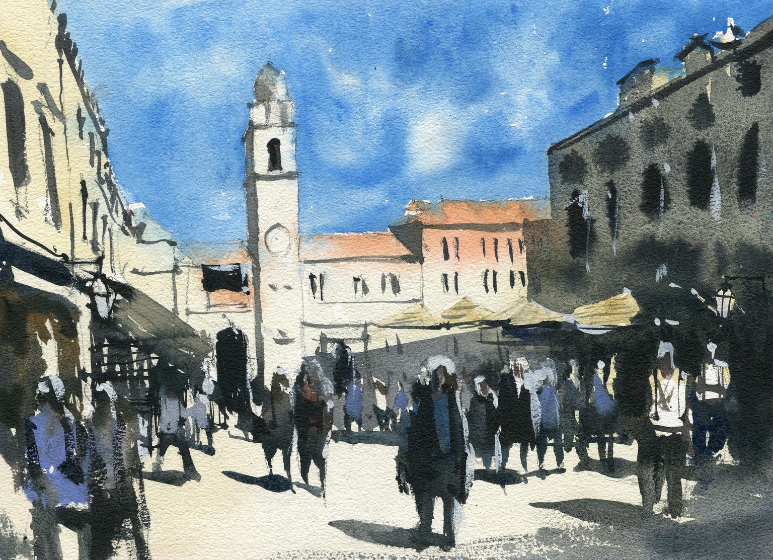 I painted some urban landscapes in watercolor! - image 5 - student project