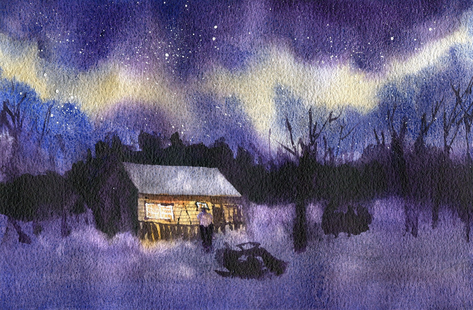I painted these snow landscapes in under an hour! - image 1 - student project
