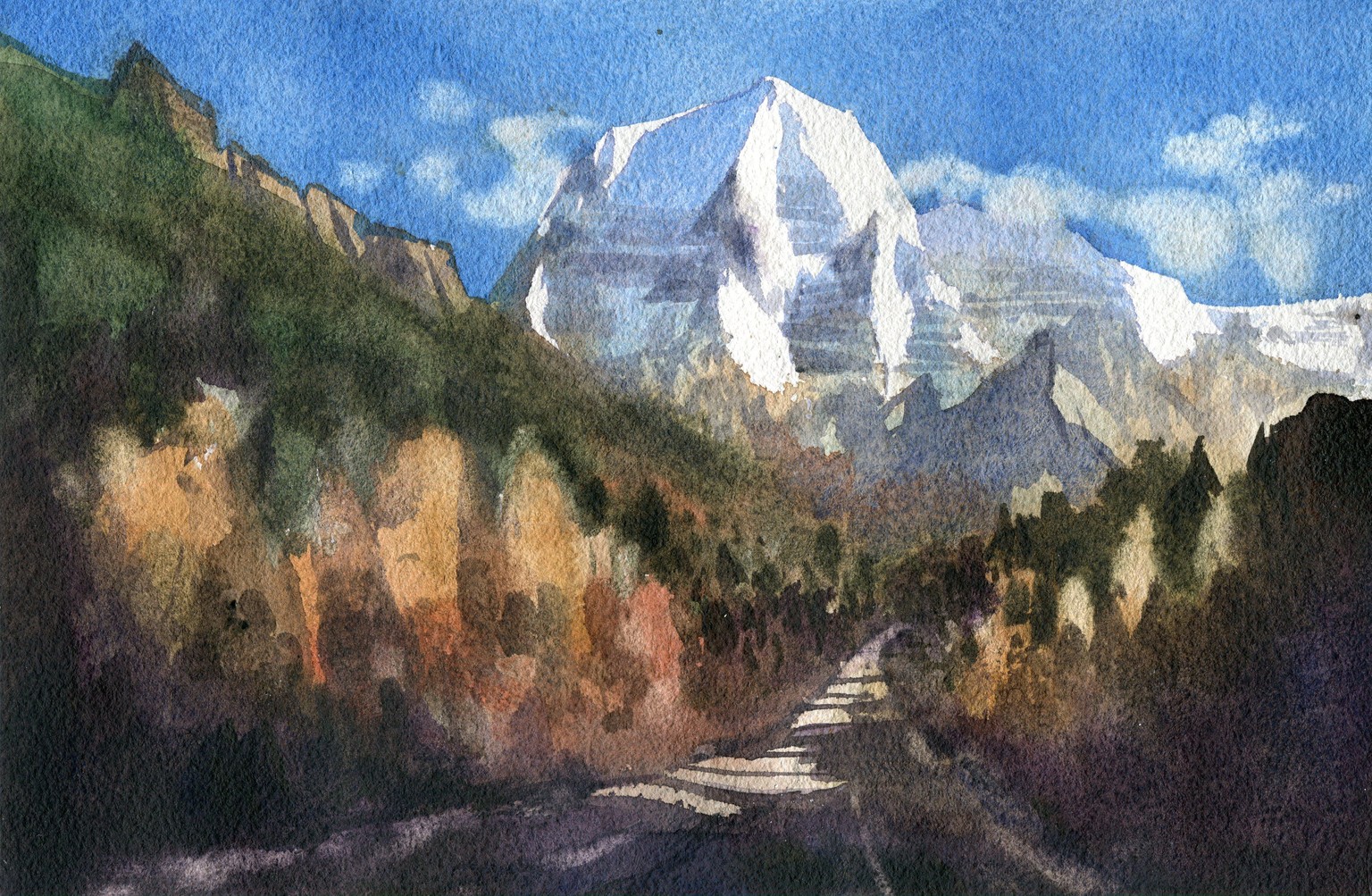 I painted these snow landscapes in under an hour! - image 2 - student project