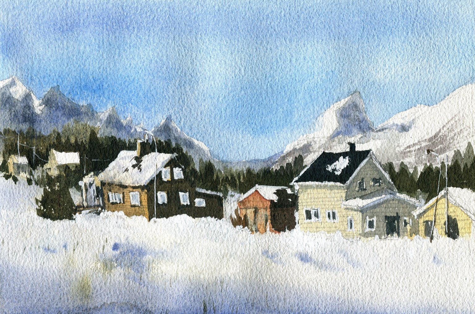 I painted these snow landscapes in under an hour! - image 6 - student project