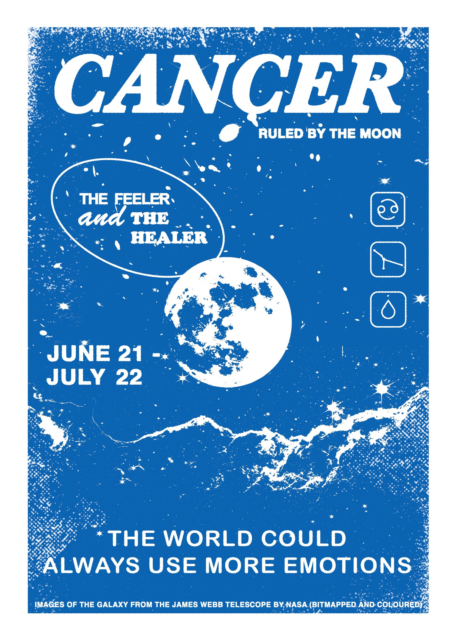 Textured Astrology poster - image 2 - student project