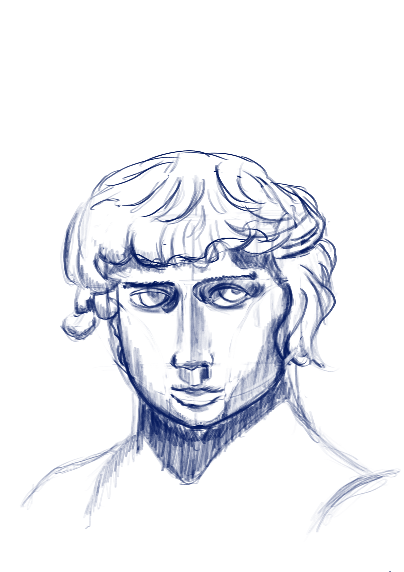 Loomis sketch - 1st portrait build - image 1 - student project
