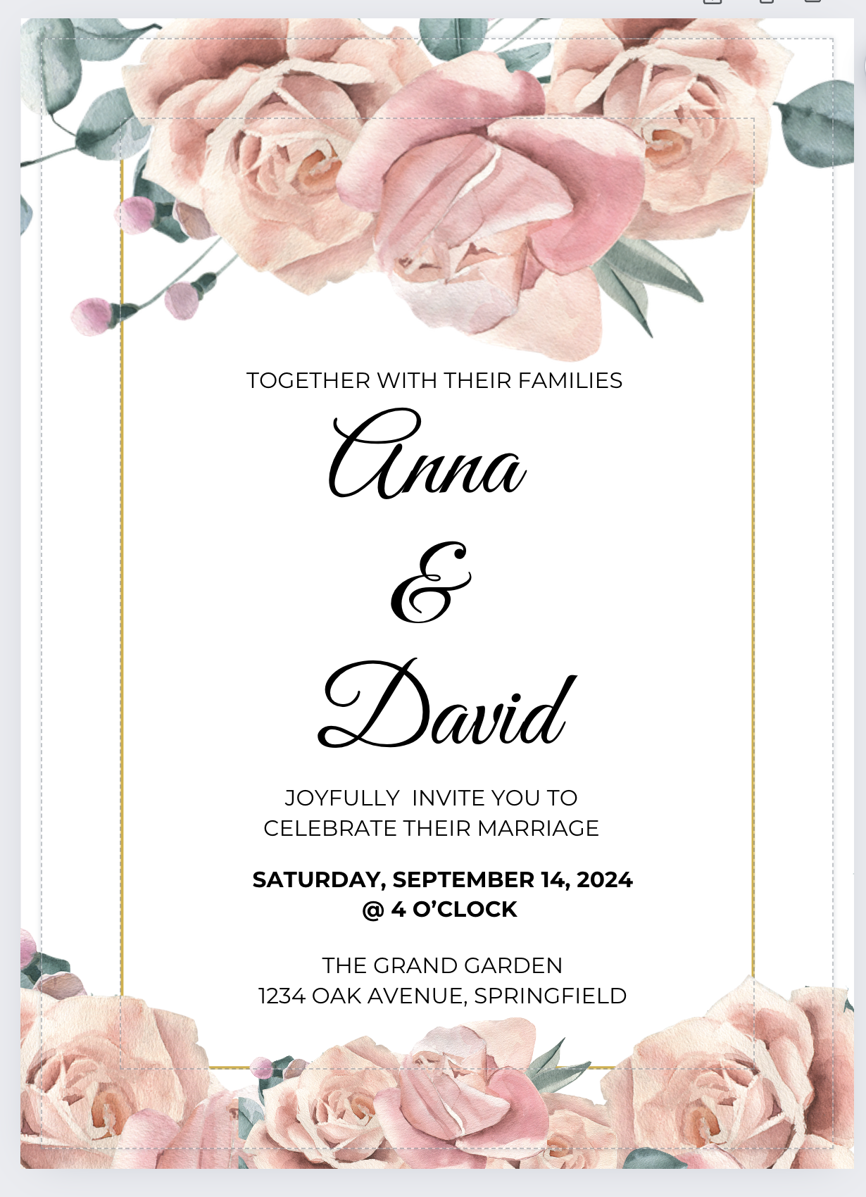 Wedding Invitation - image 1 - student project