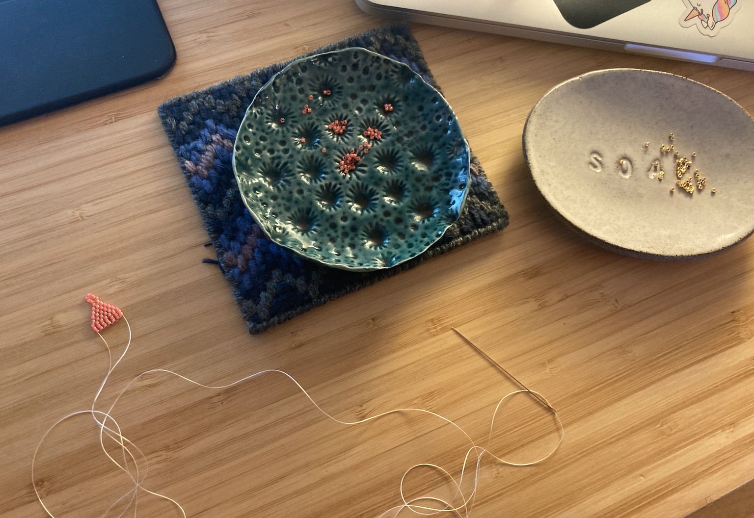 Beaded Fringe Earrings - image 1 - student project
