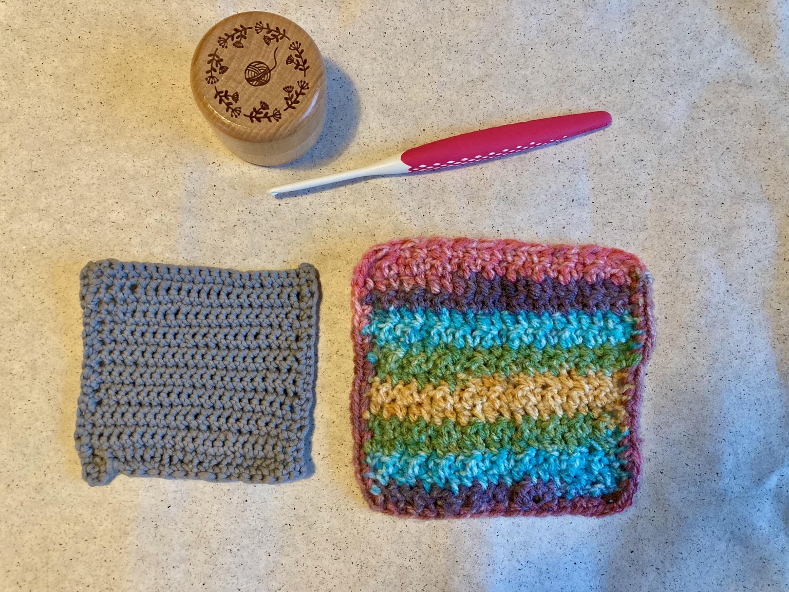 My first crochet coasters - image 1 - student project