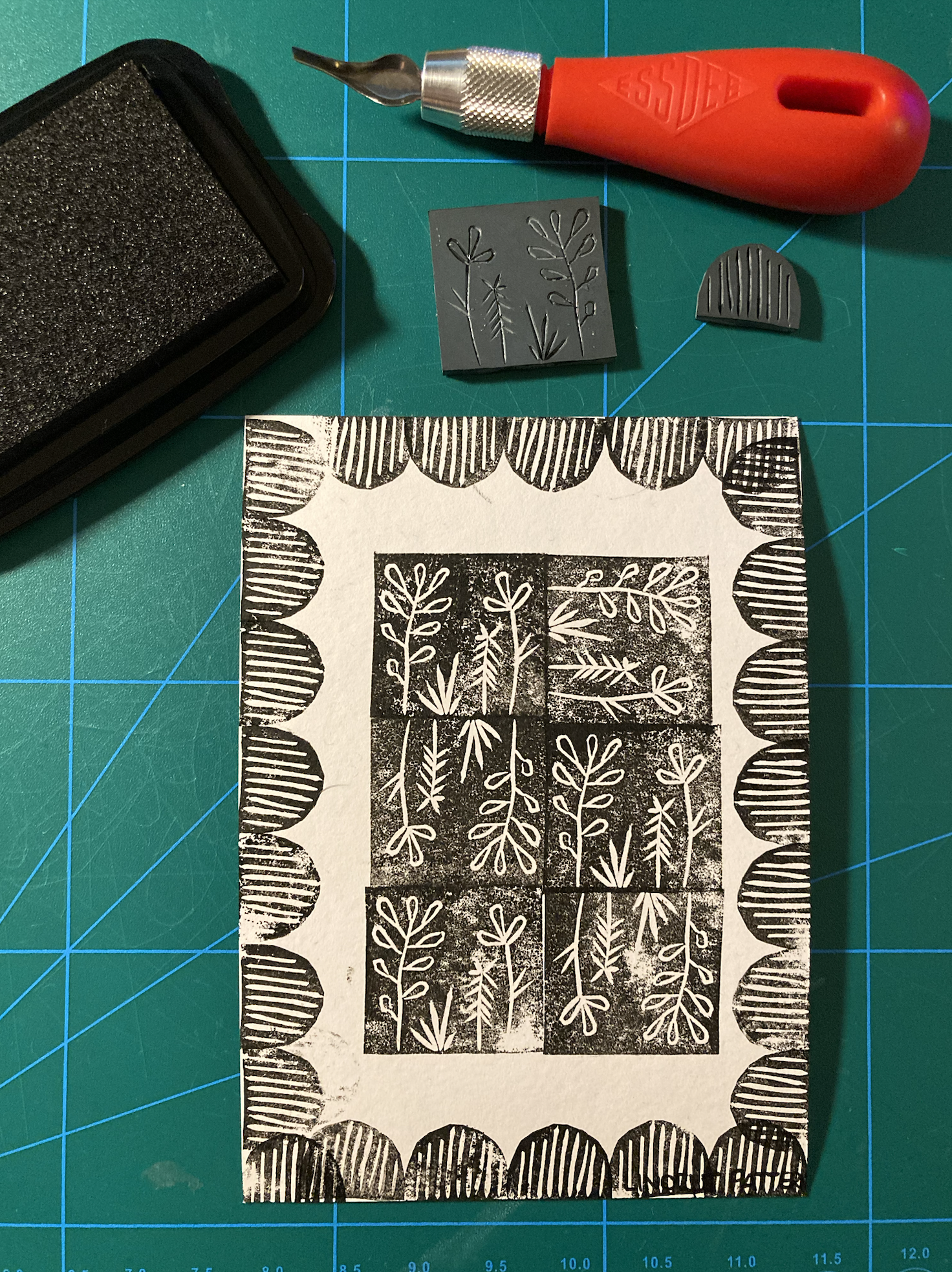 Linocut Pattern - image 1 - student project