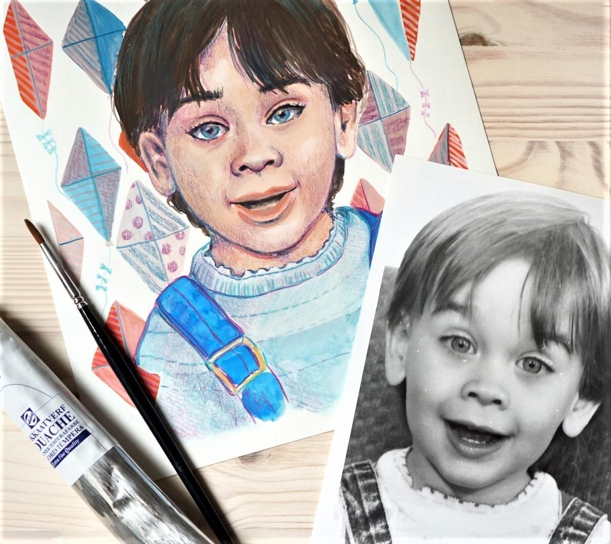 My Gouache & Colored Pencils Portraits - image 3 - student project