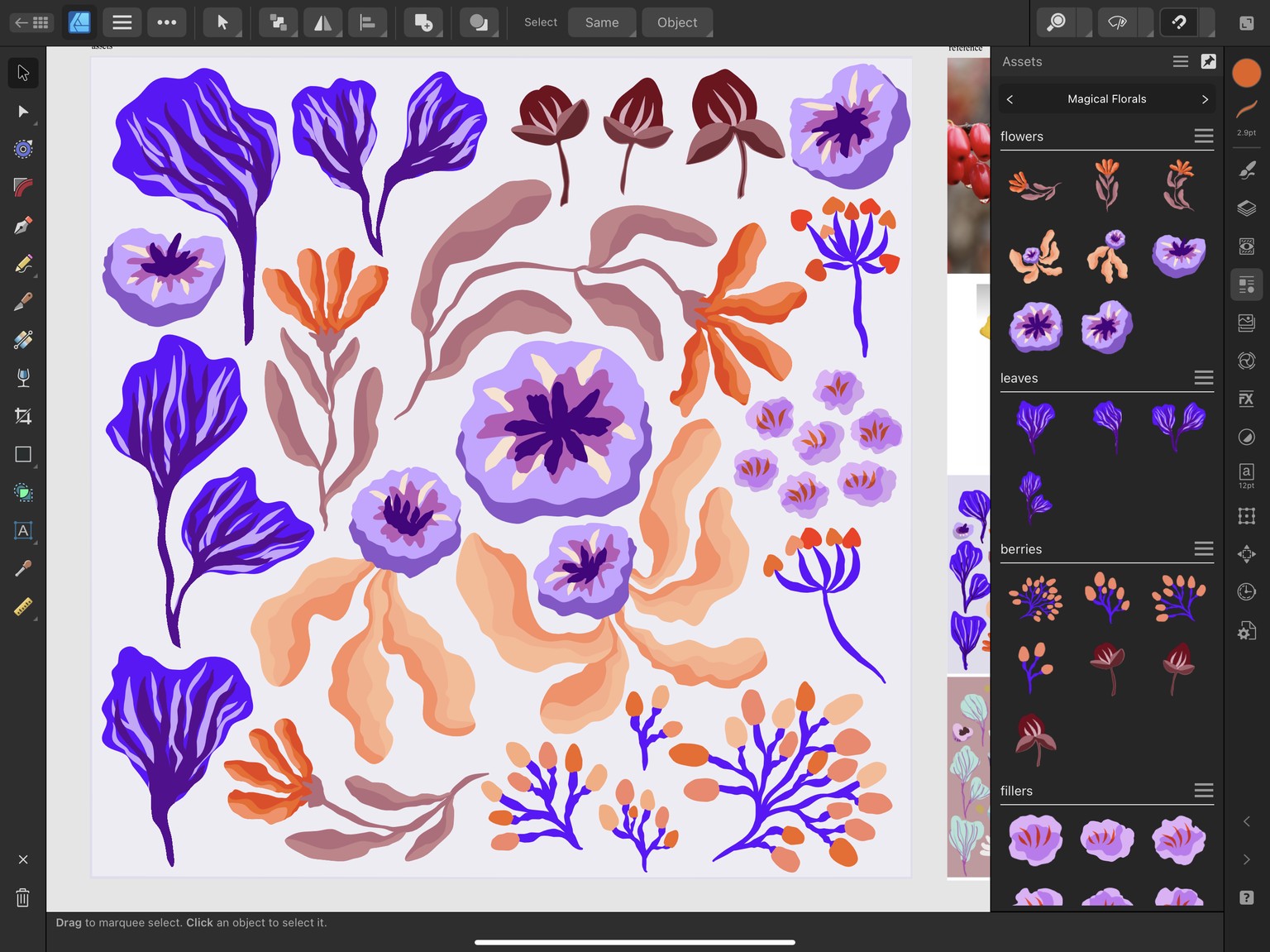 Electric Meadow - My Botanical Vector Assets - image 2 - student project