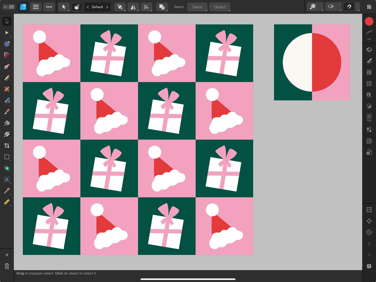 Oh Christmas Tree! My festive checkered patterns in Affinity - image 2 - student project