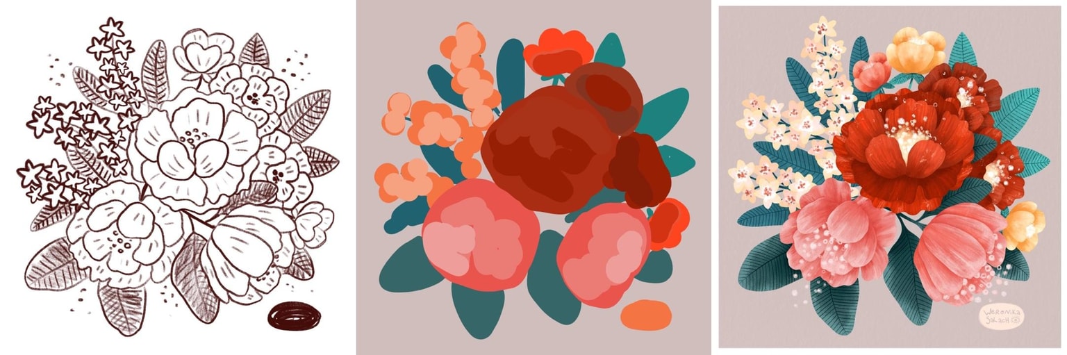 Botanical Illustration in Procreate - image 2 - student project