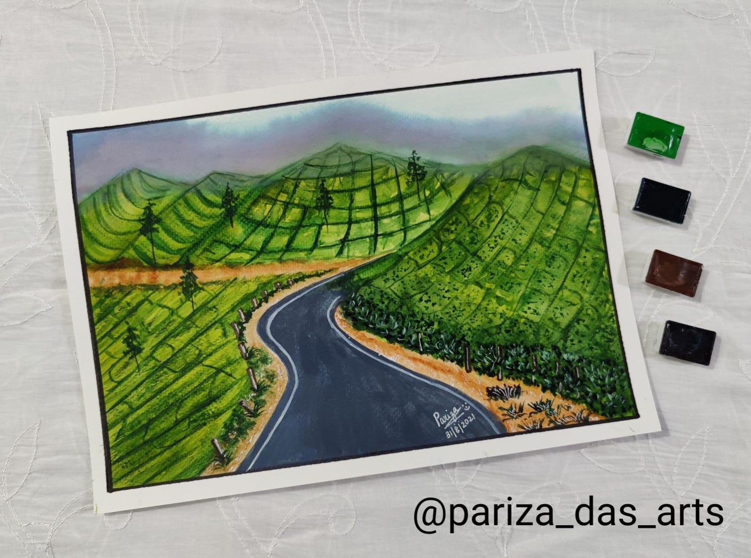 Tea Gardens with Watercolors - image 1 - student project