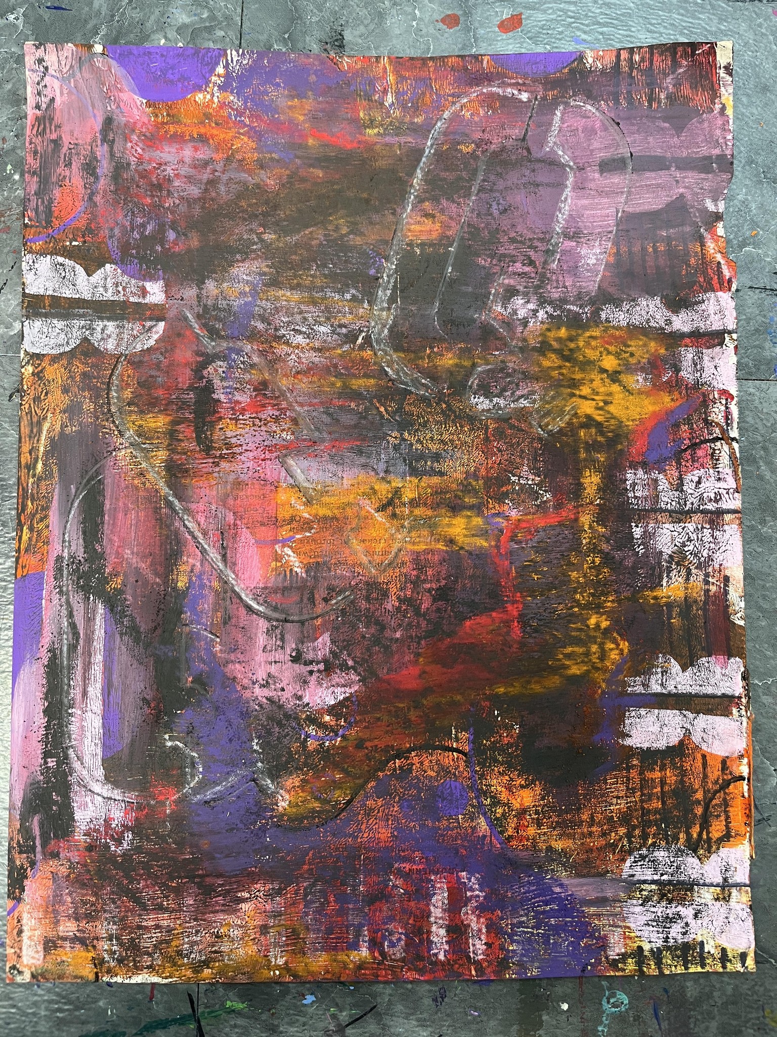 Mixed Media Stencil Fun ala Jasper Johns - image 2 - student project