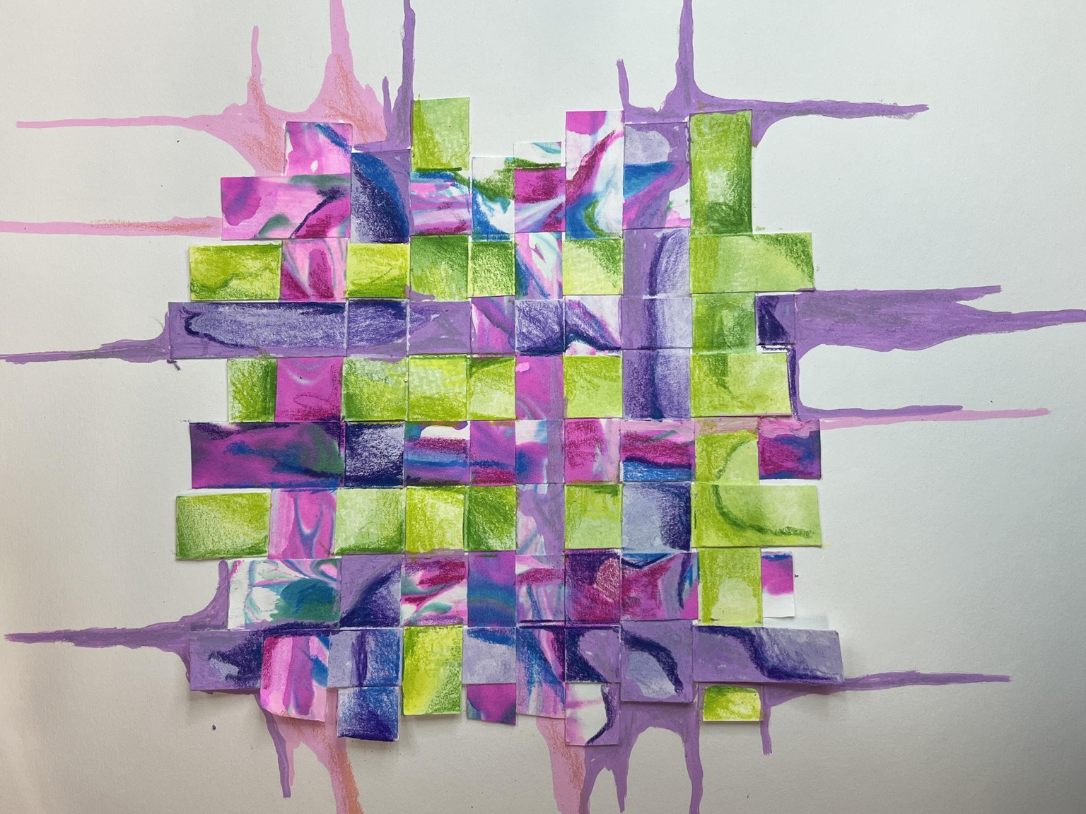 Mixed Media Paper Weaving - image 2 - student project