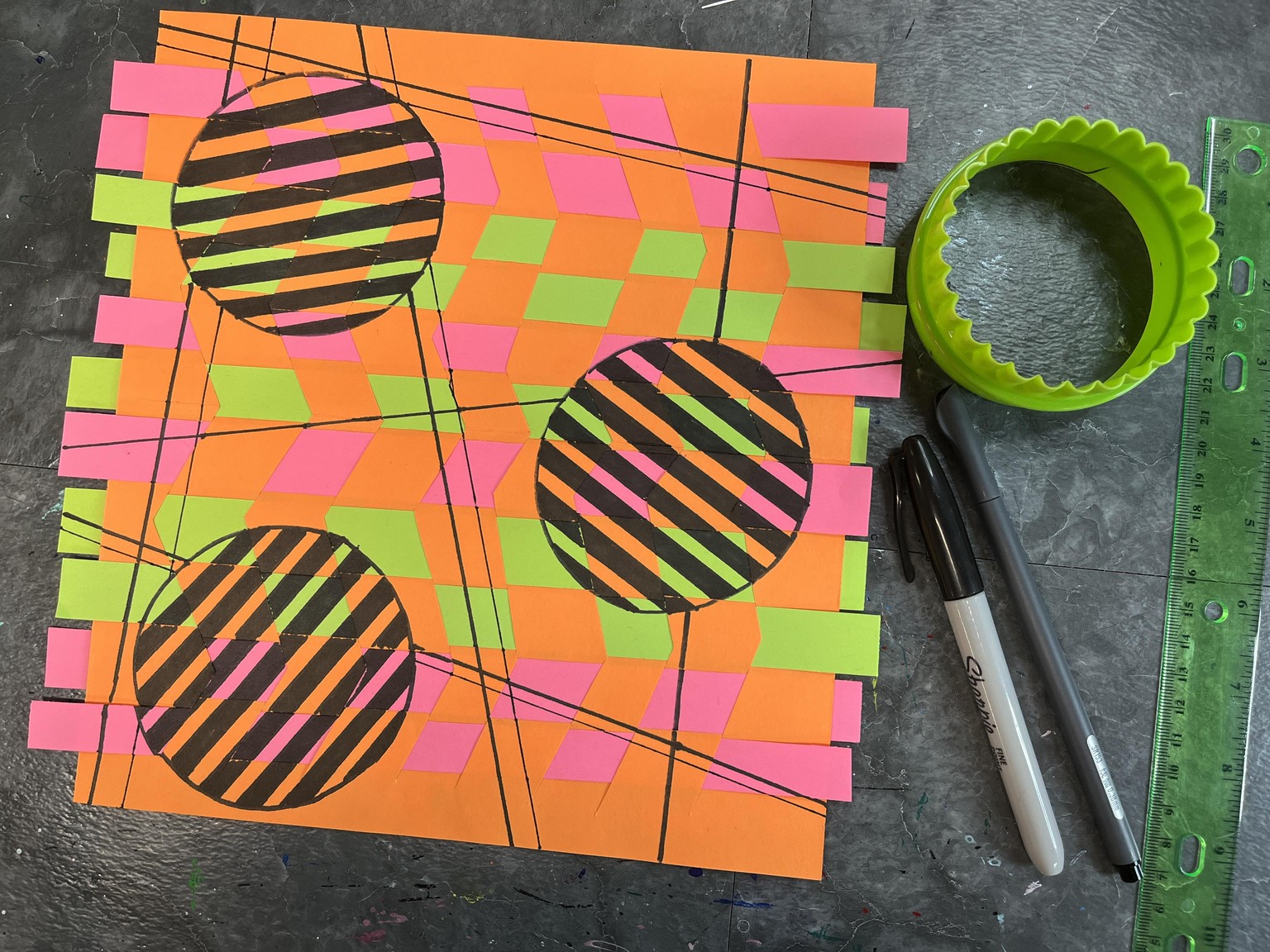 Mixed Media Paper Weaving - image 5 - student project