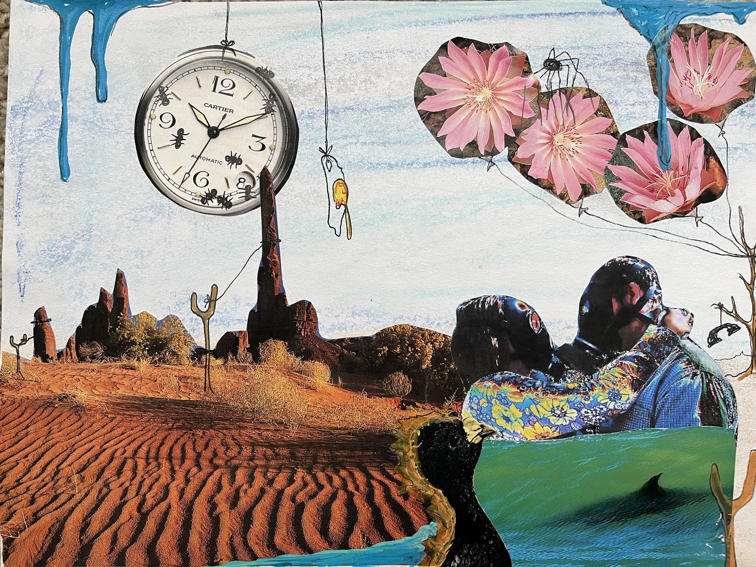 Dali Inspired Surreal Mixed Media Collage - image 1 - student project