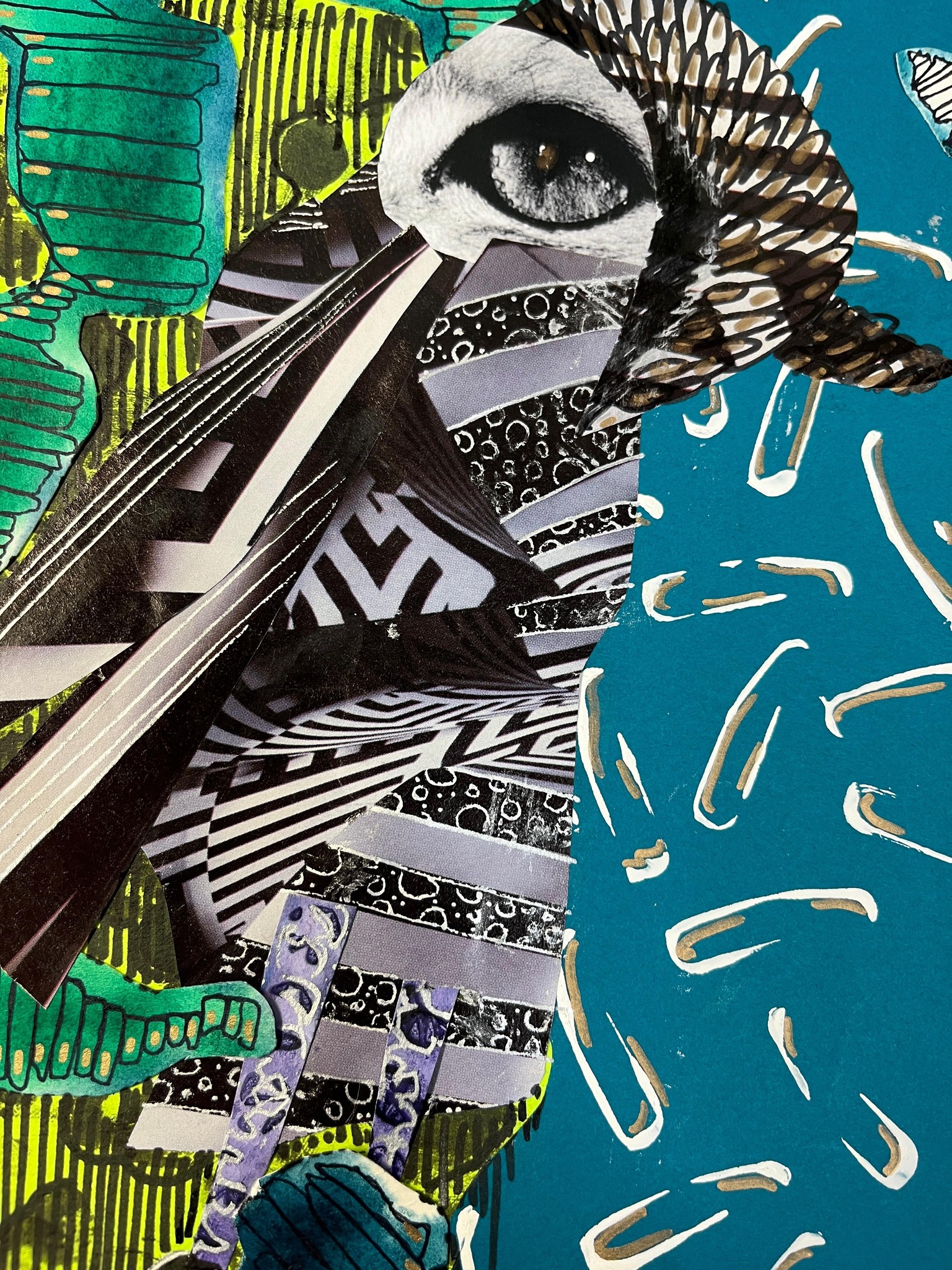 Variety of Collaged Characters: Robot, Cowboy, Butterfly - image 5 - student project