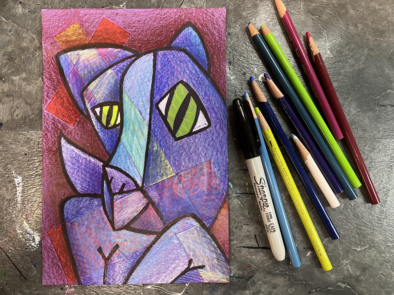 Picasso Inspired Portraits - image 1 - student project