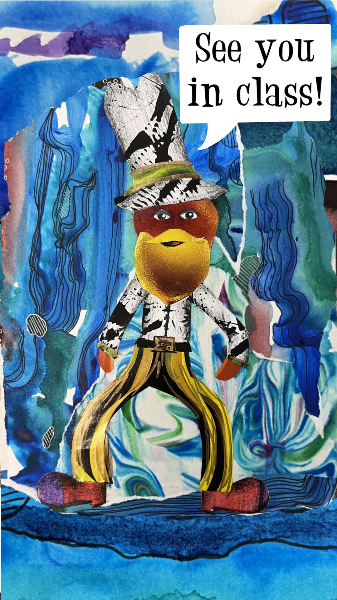 Variety of Collaged Characters: Robot, Cowboy, Butterfly - image 3 - student project