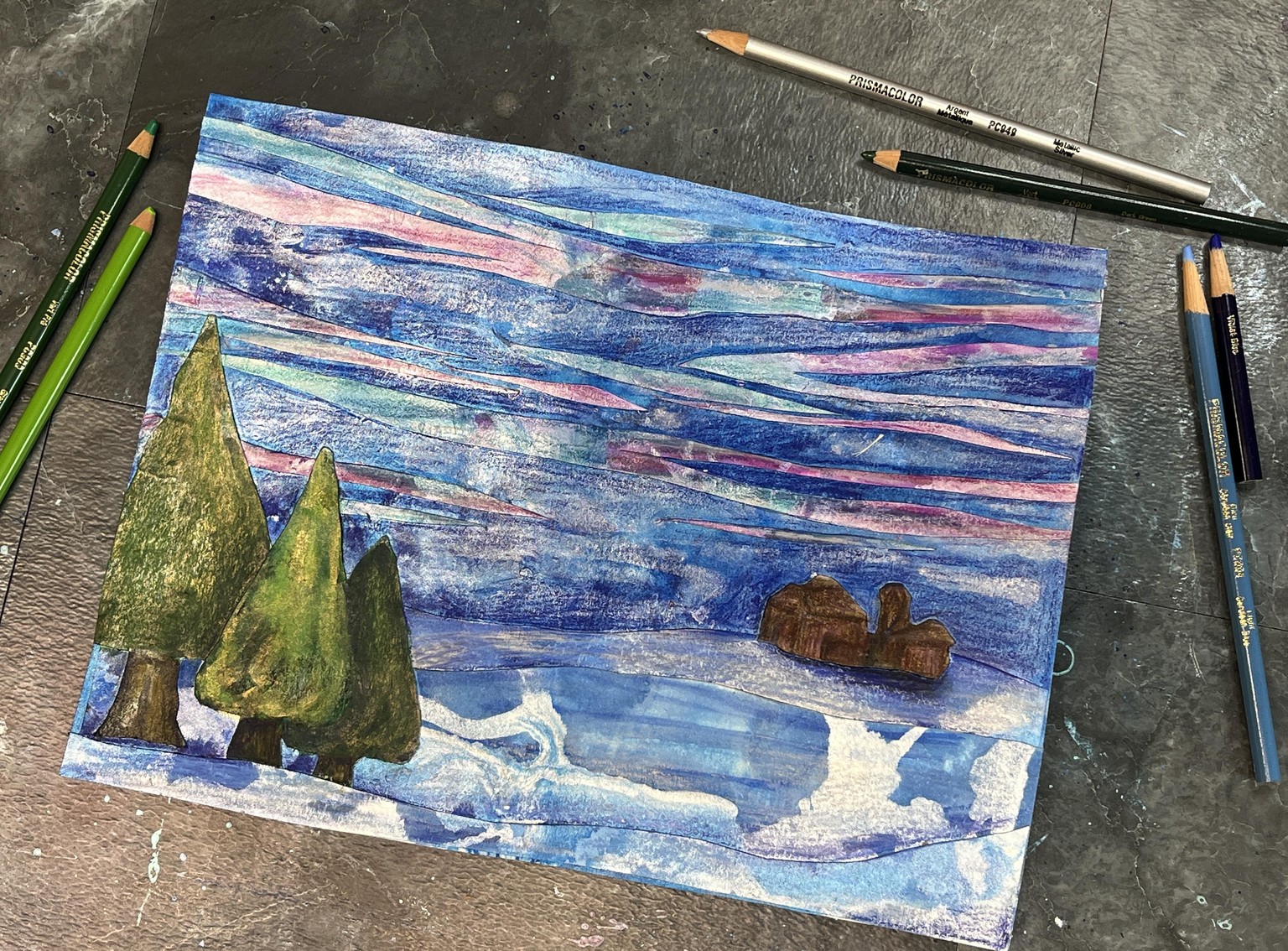 Two Northern Lights Winter Scenes - image 5 - student project