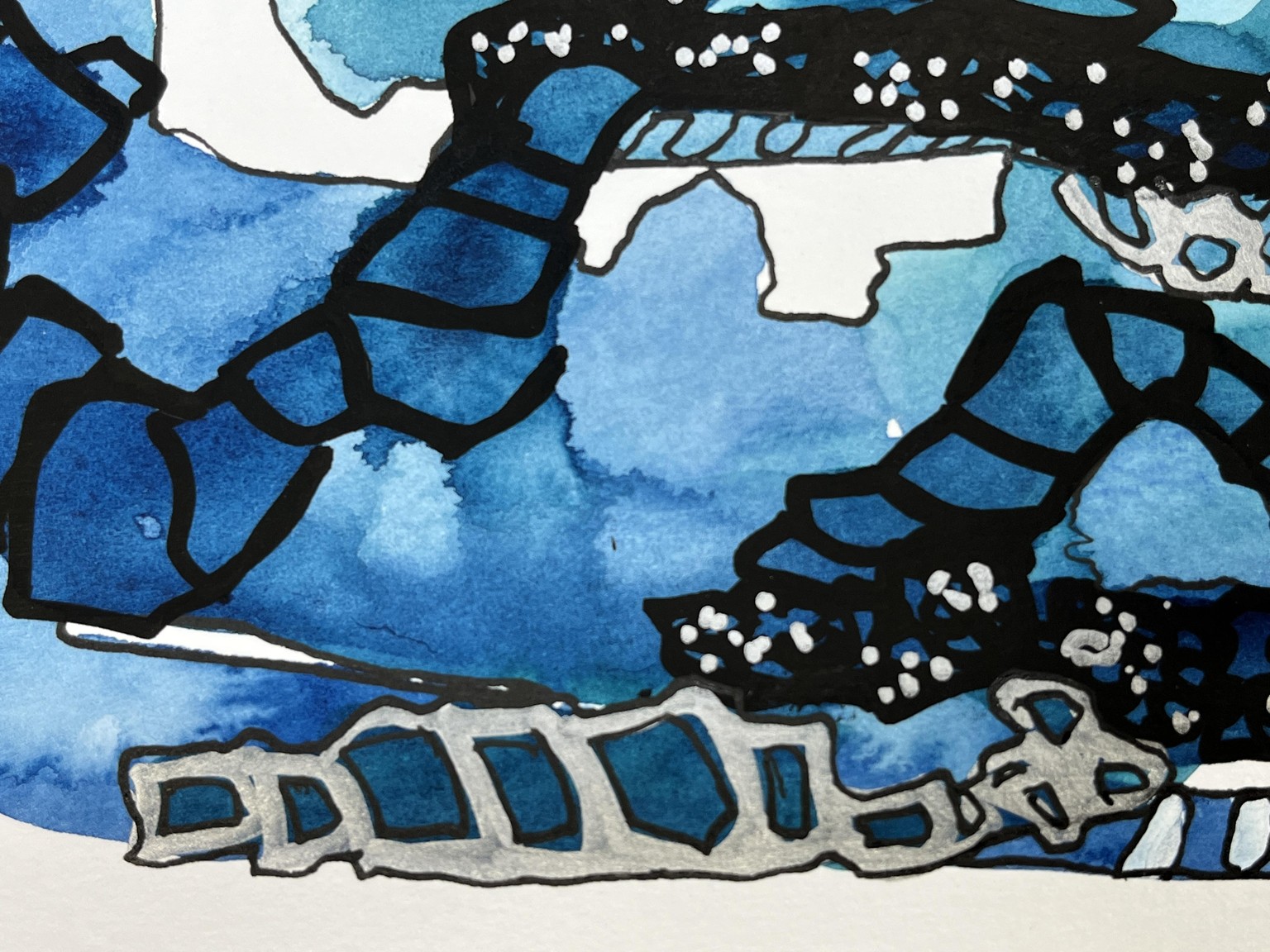 Watercolor Blooms and Ink - image 2 - student project
