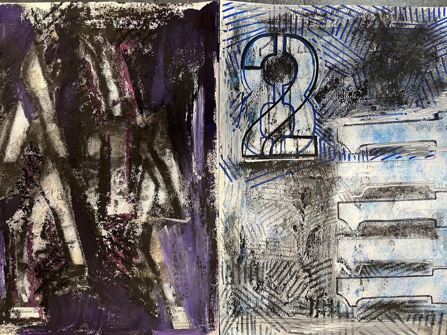Mixed Media Stencil Fun ala Jasper Johns - image 4 - student project