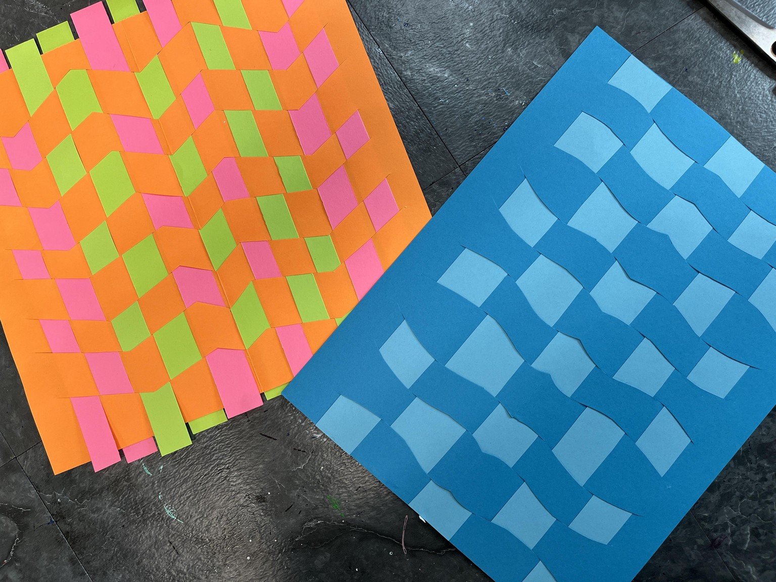 Mixed Media Paper Weaving - image 4 - student project
