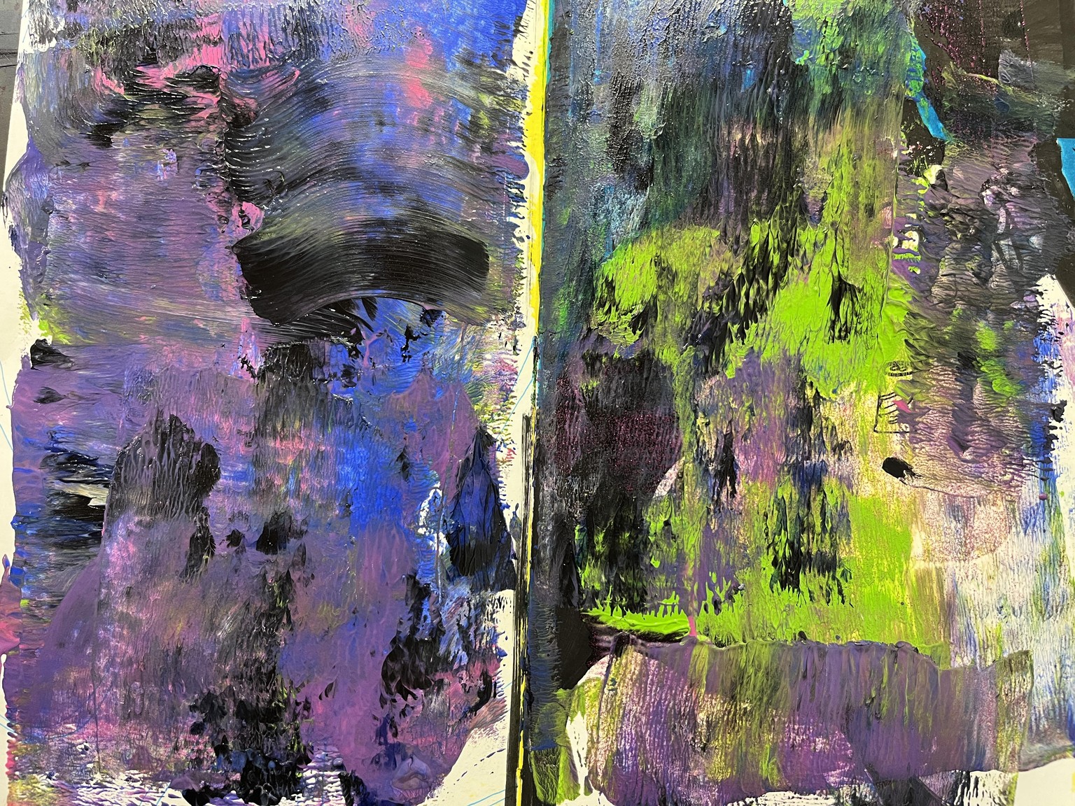 Leftover Paint Sketchbook Spreads and Collage Papers - image 9 - student project