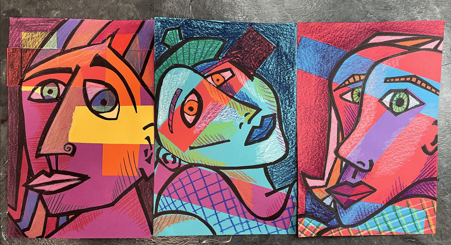Picasso Inspired Portraits - image 3 - student project