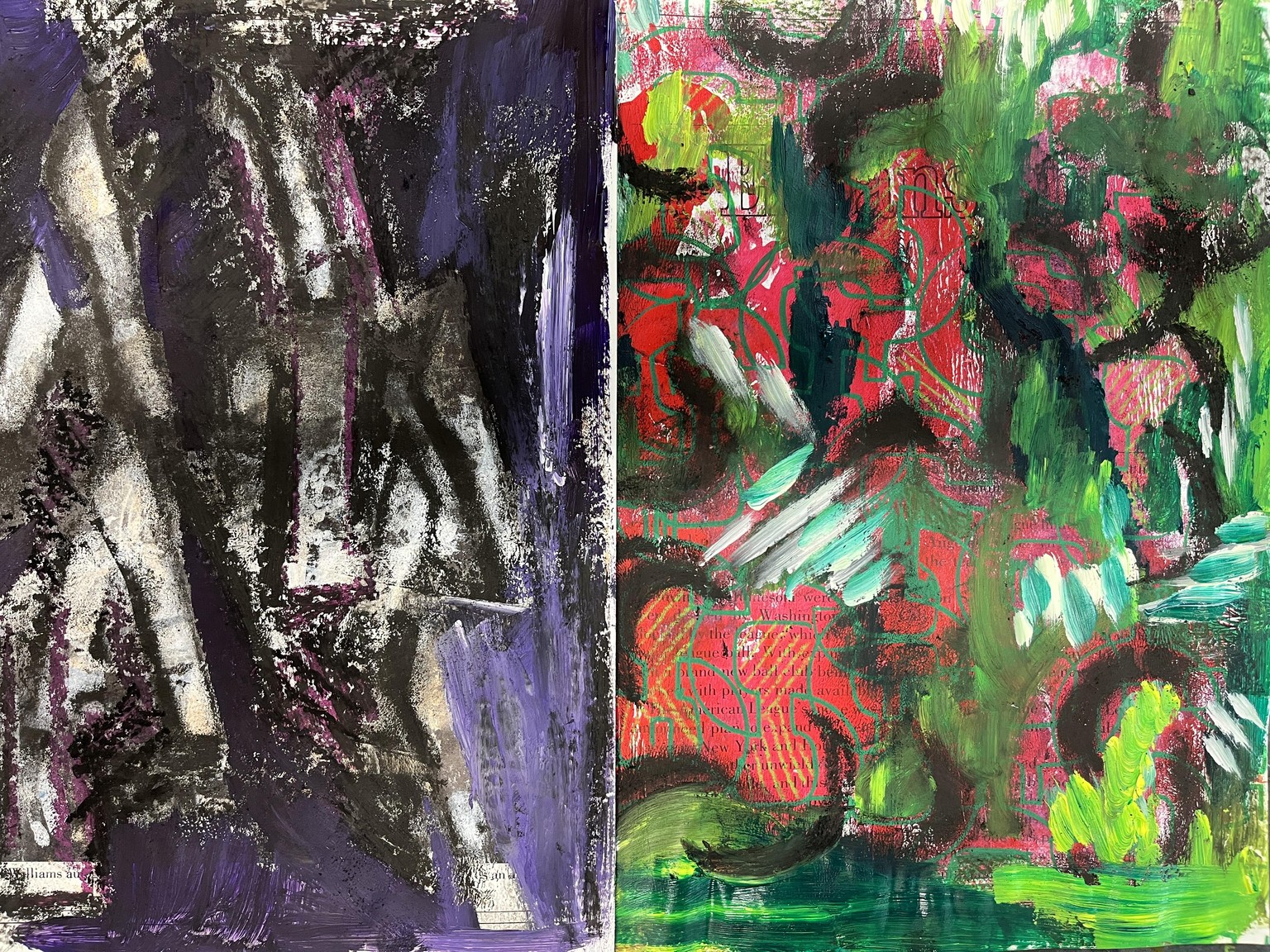 Mixed Media Stencil Fun ala Jasper Johns - image 3 - student project