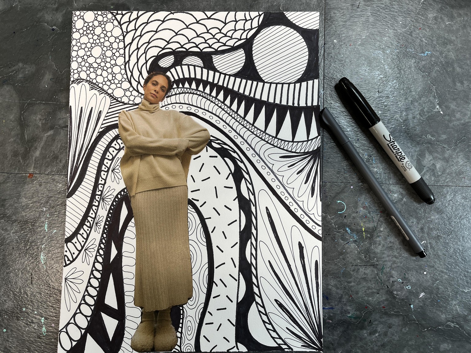 Magazine Figure Doodles - image 4 - student project