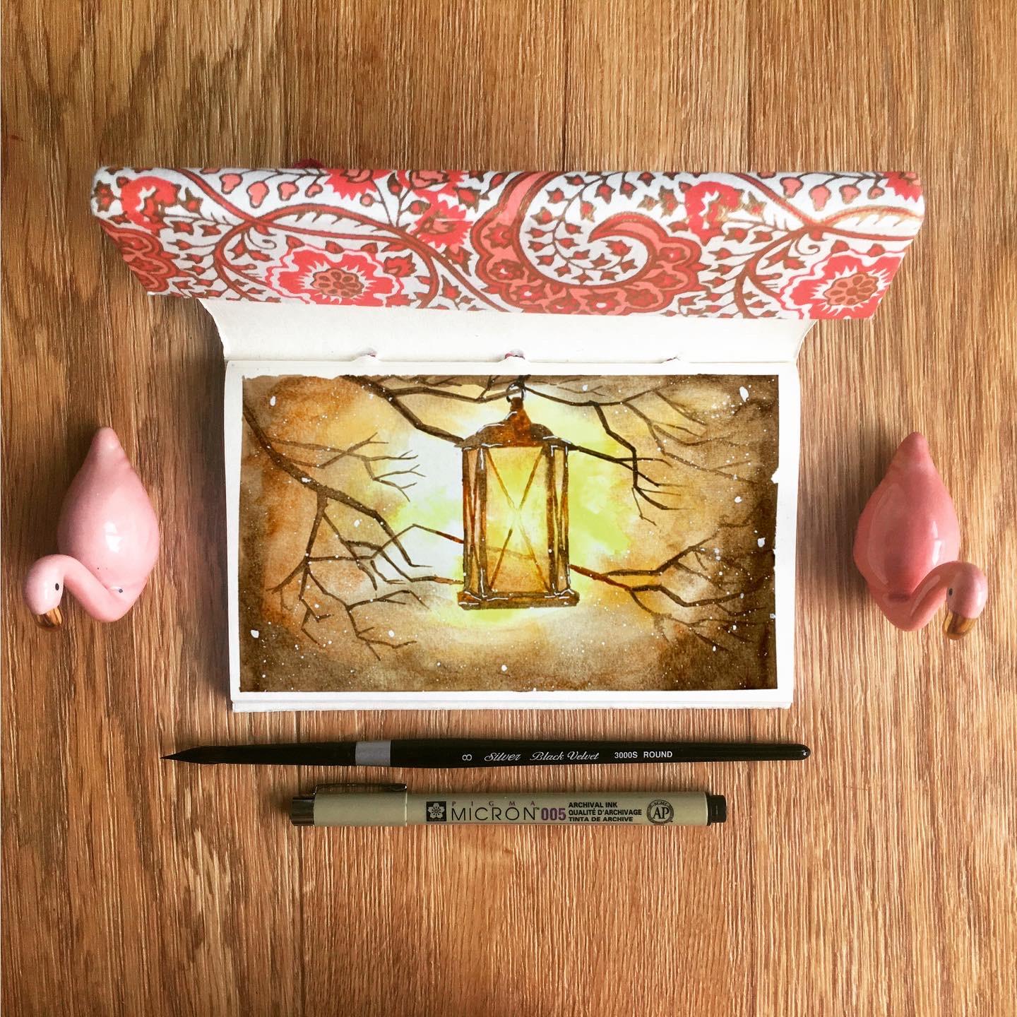 Sunday Painting Winter Holiday Cards - image 2 - student project