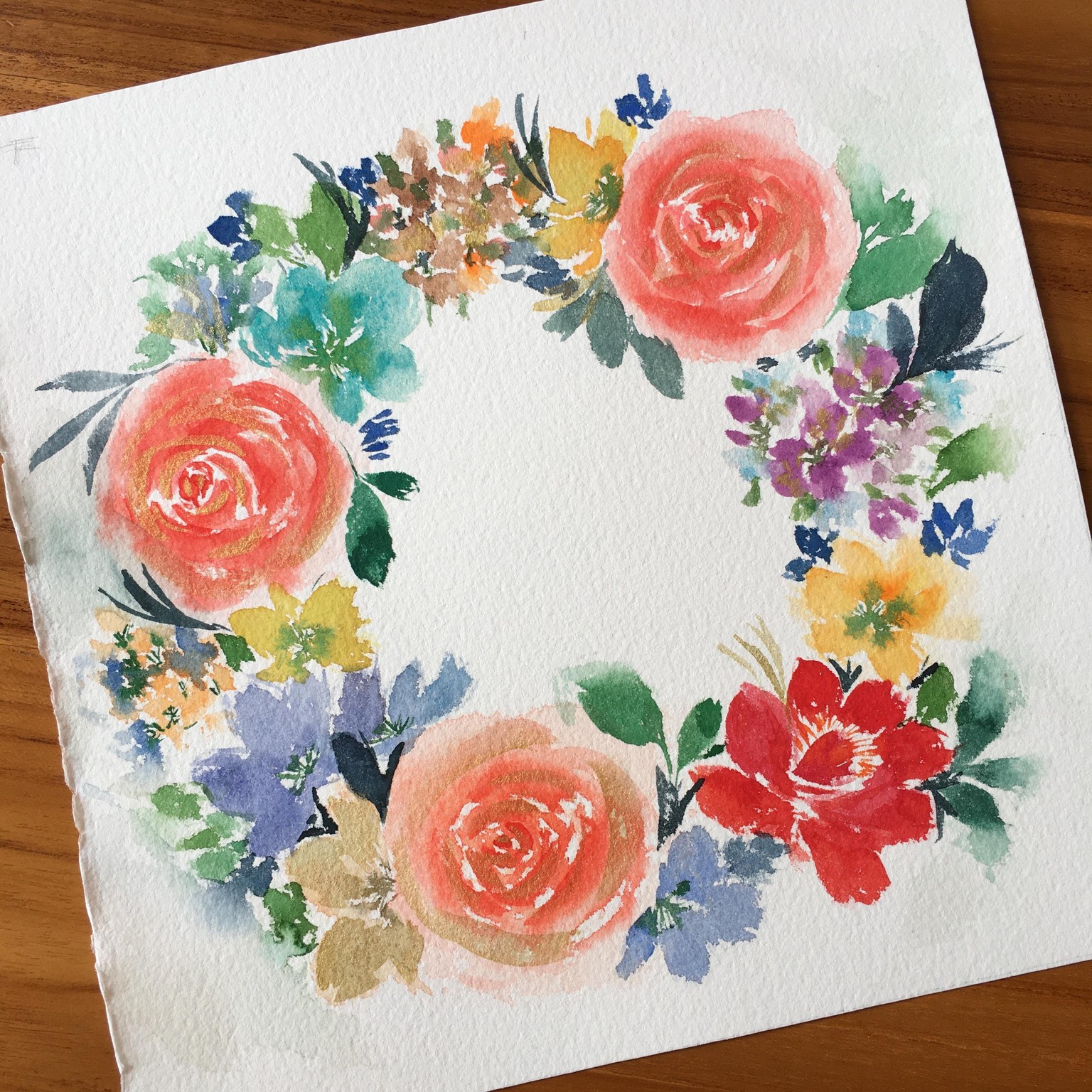 Bright floral Wreath - image 1 - student project