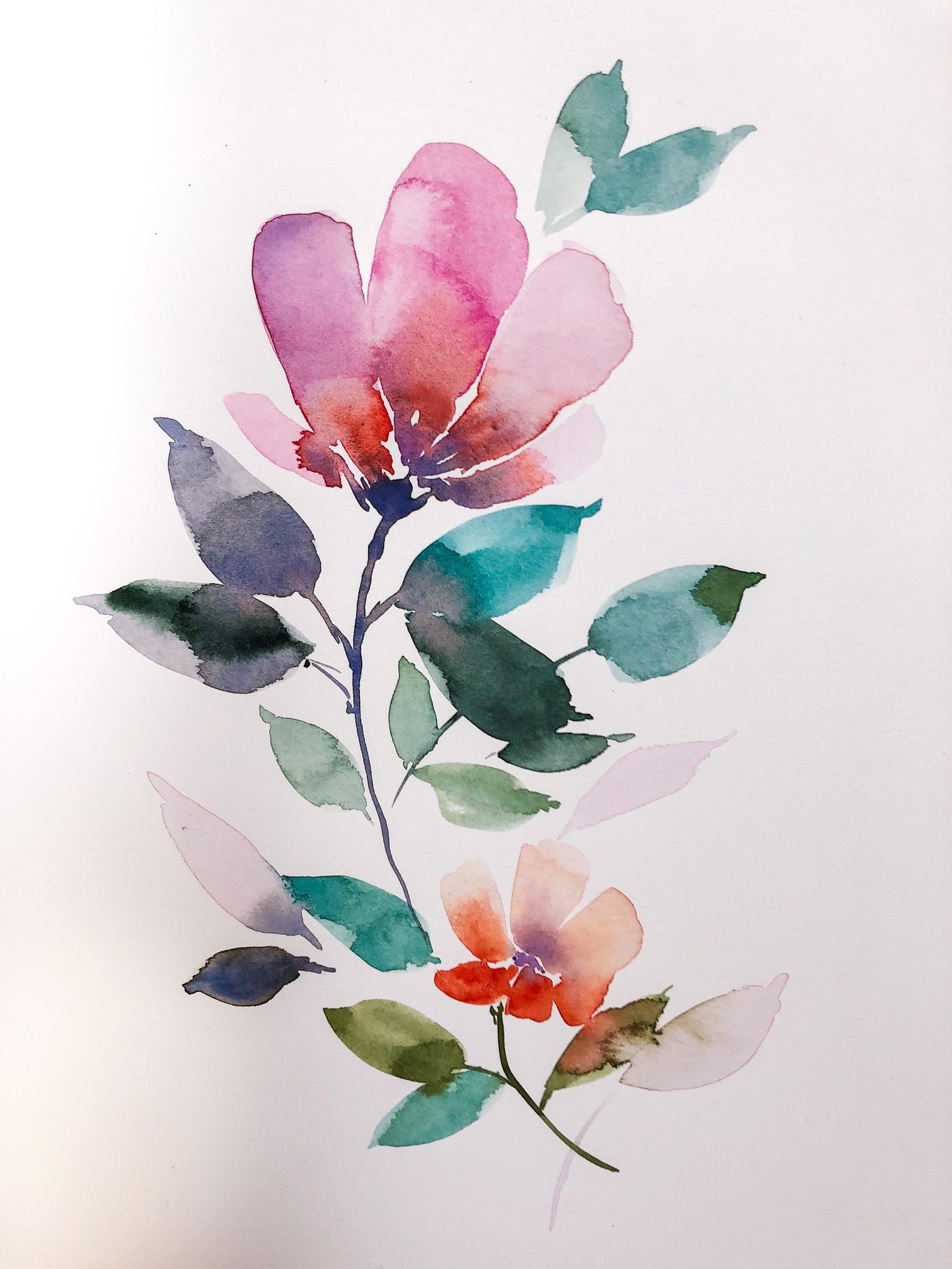 Intuitive Watercolour Florals - image 3 - student project