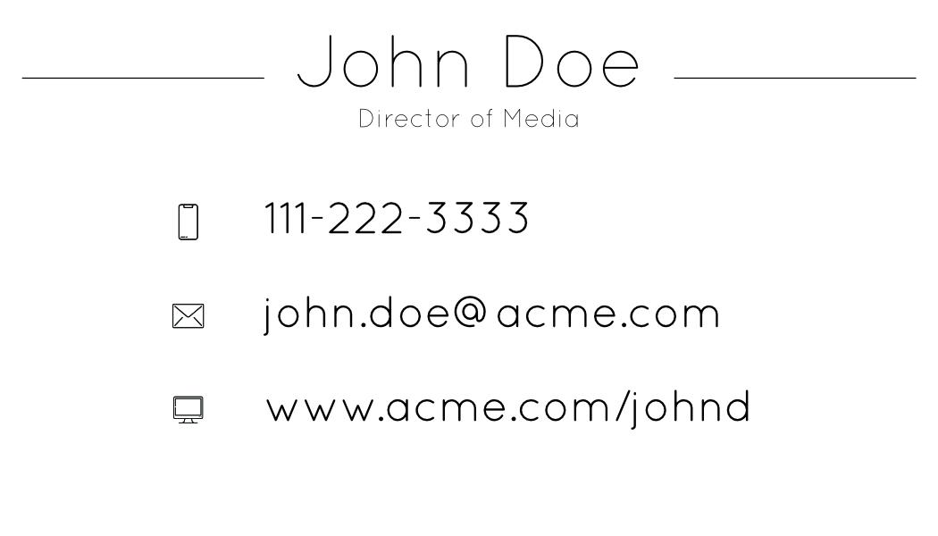 Business Card Examples - image 1 - student project