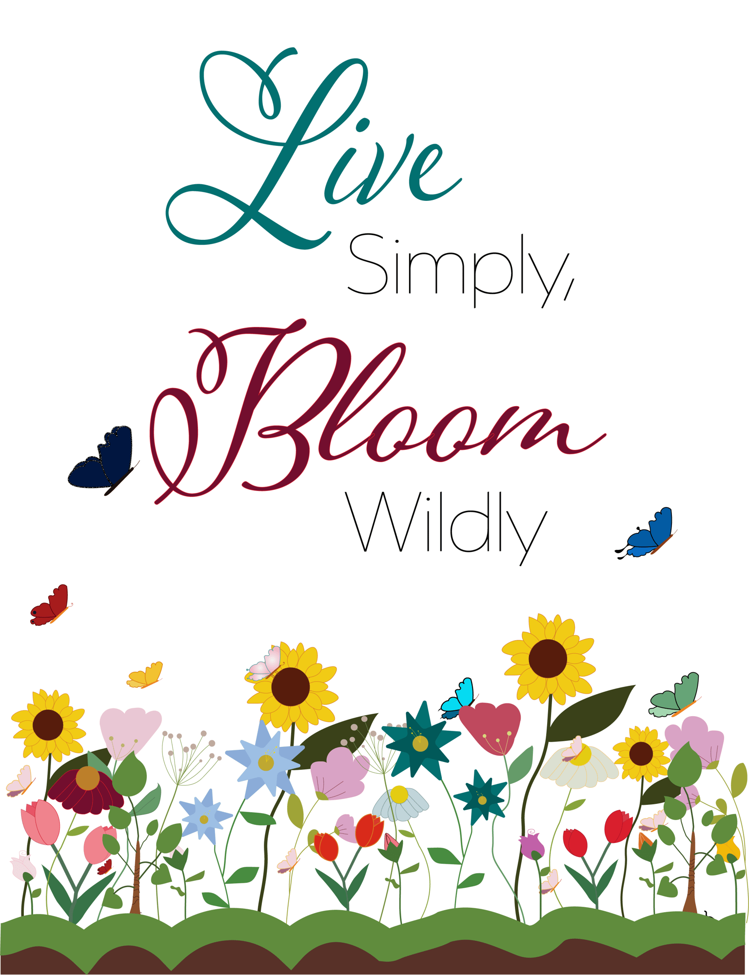 Live Simply, Bloom Wildly | Typography Project - image 1 - student project