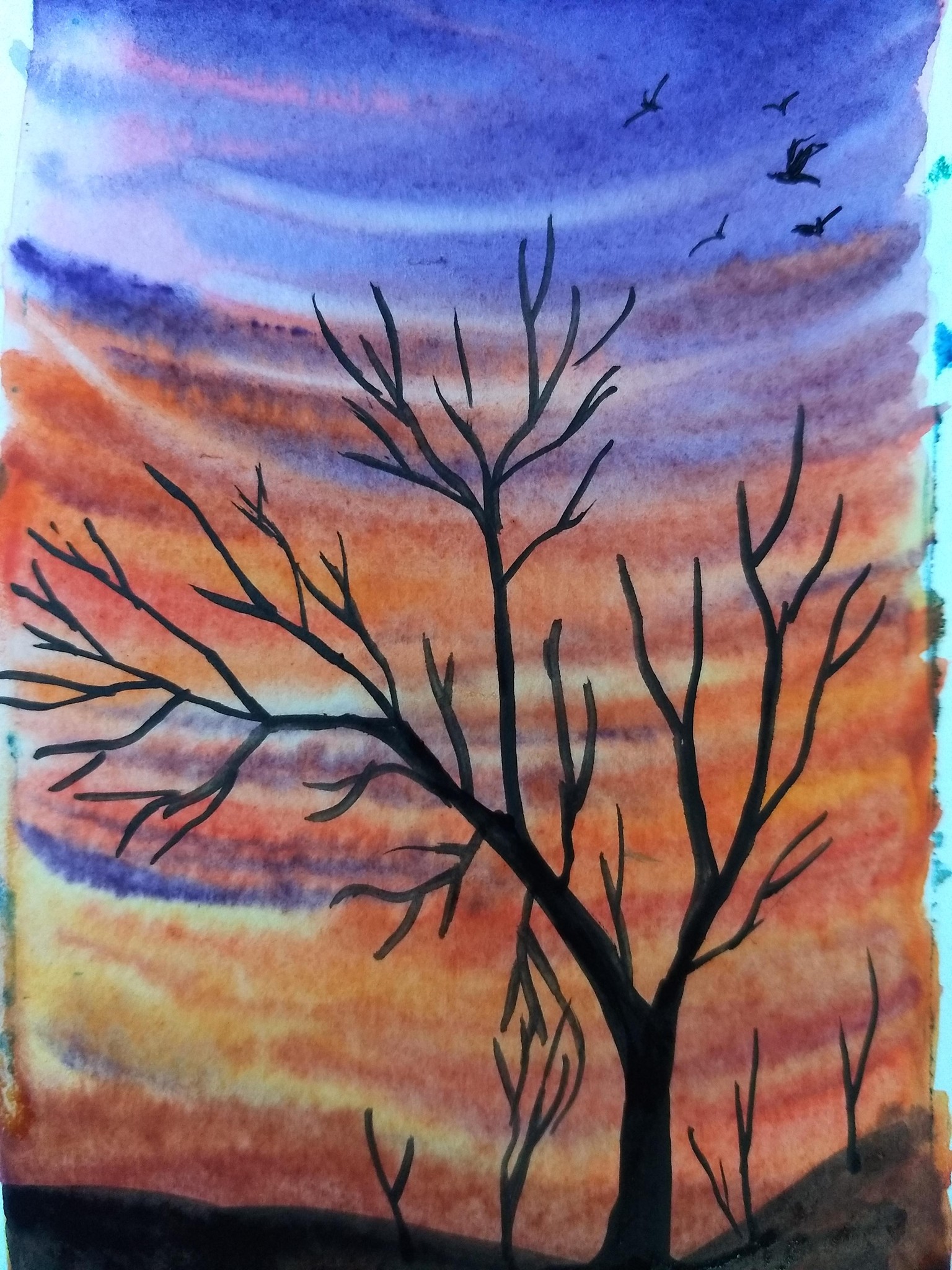 Watercolor skies with Nilam - image 9 - student project