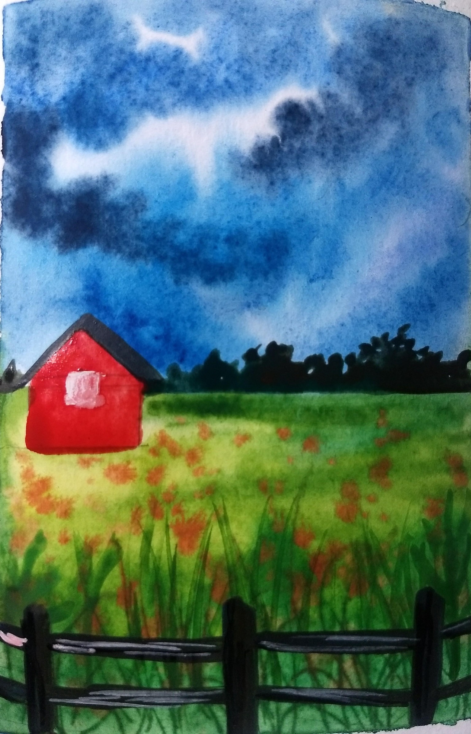 Watercolor skies with Nilam - image 11 - student project