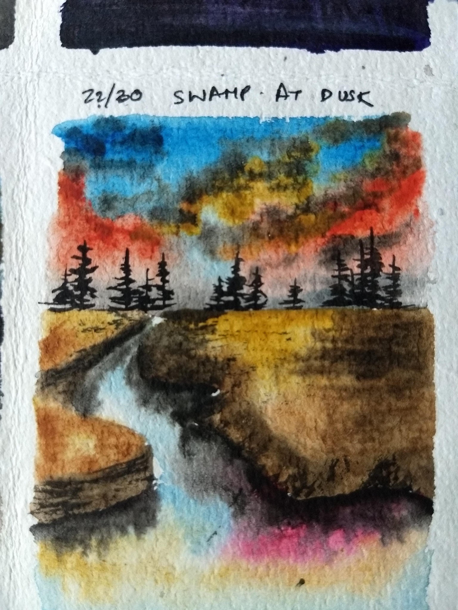 30 moody landscape in watercolor - image 10 - student project