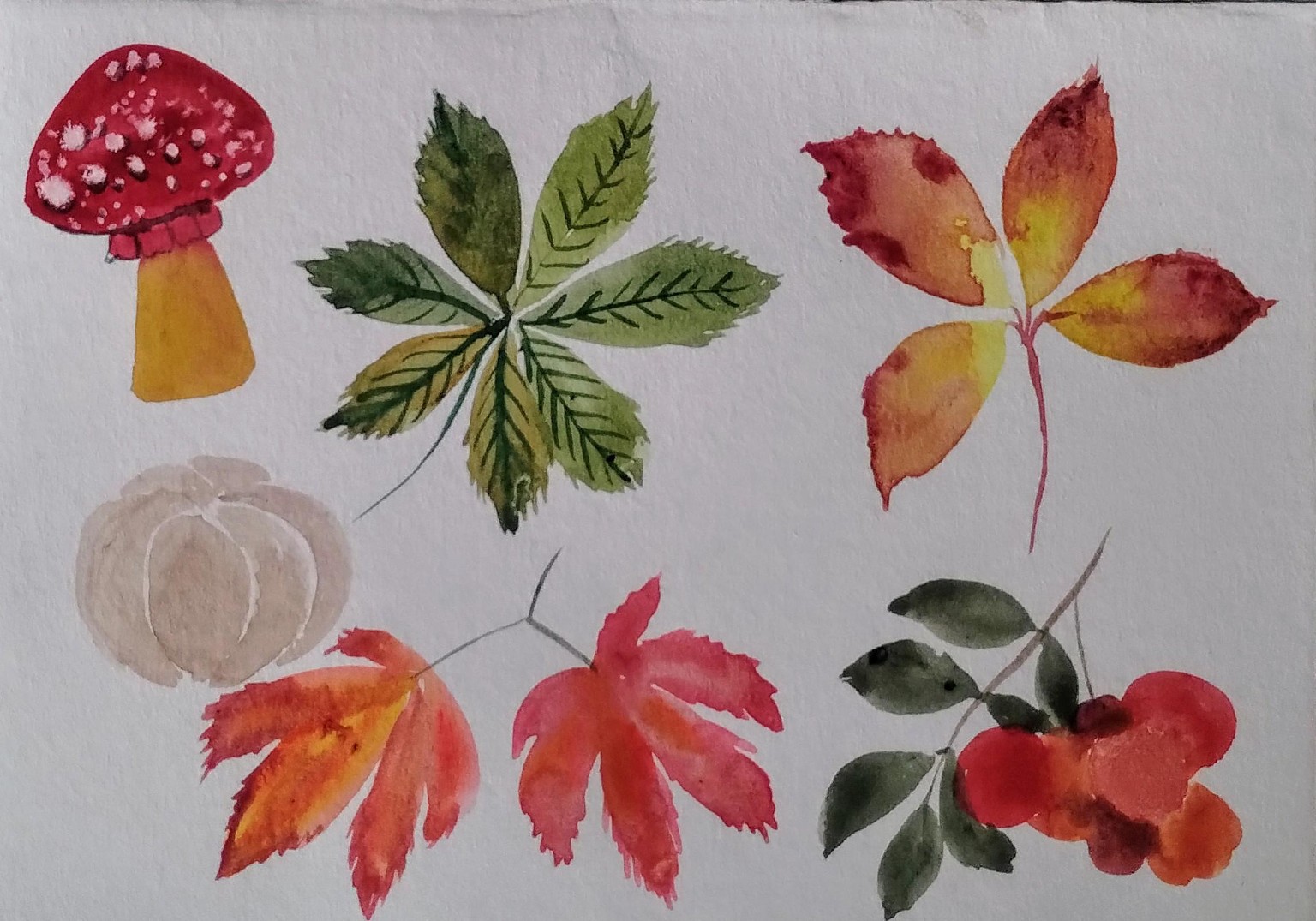 Simple autumn watercolor with Femvisionary - image 4 - student project