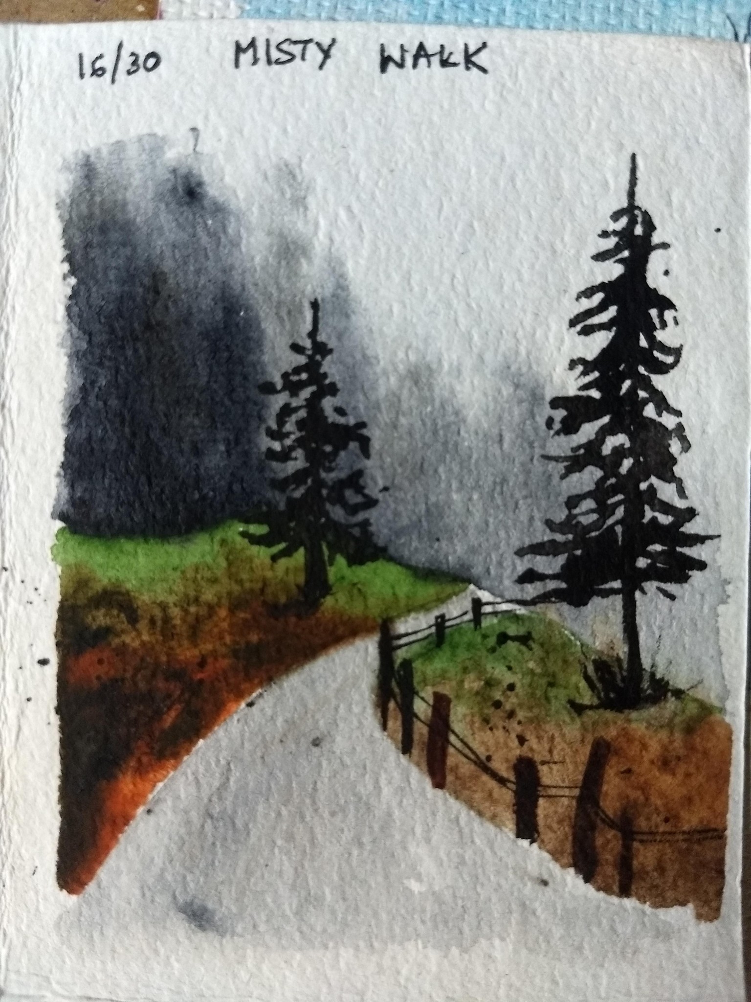 30 moody landscape in watercolor - image 4 - student project