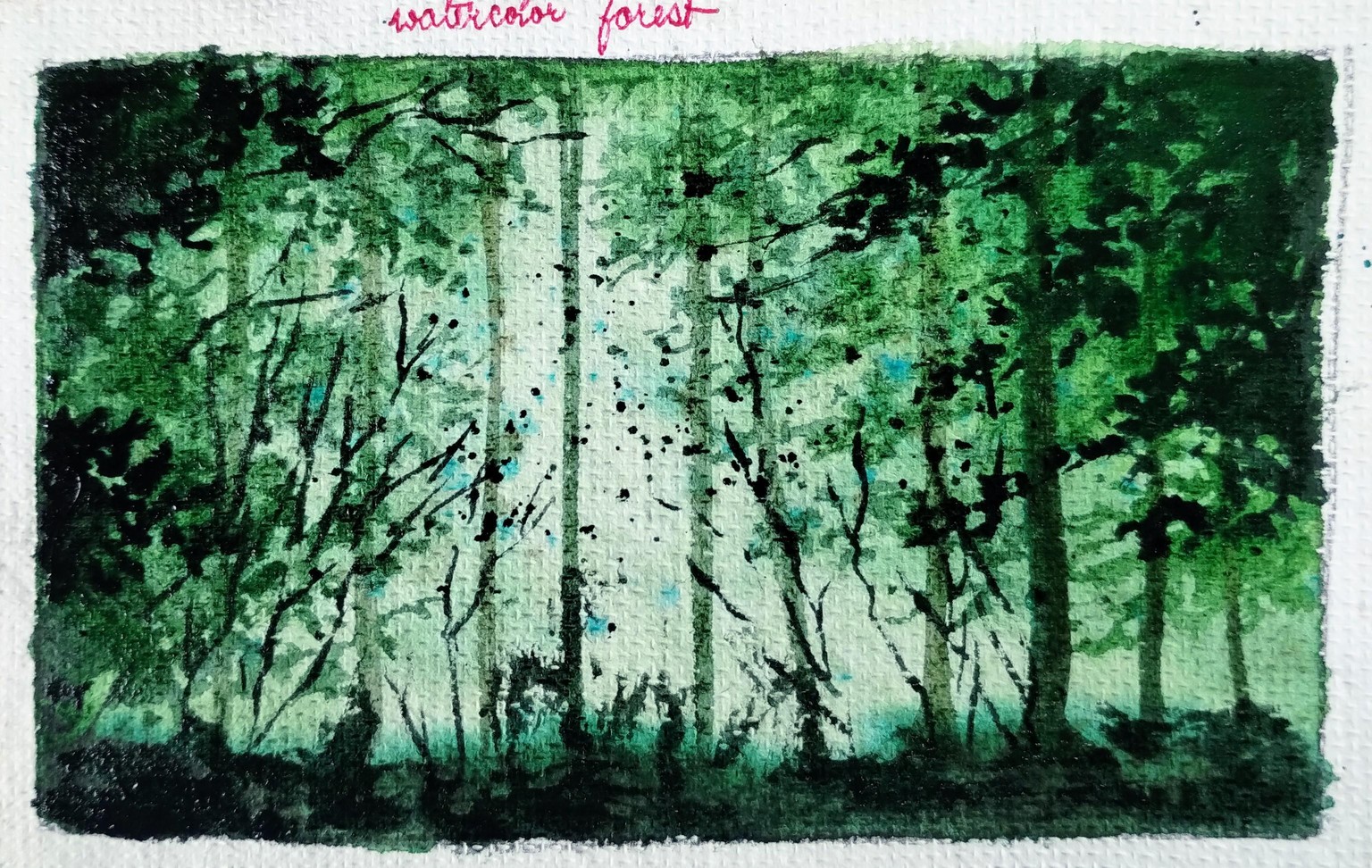 Watercolor forest with Sukrutha - image 1 - student project