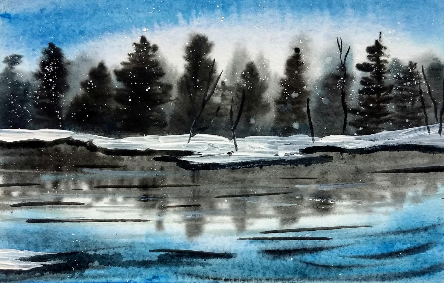 Watercolor landscape by sukrutha - image 4 - student project