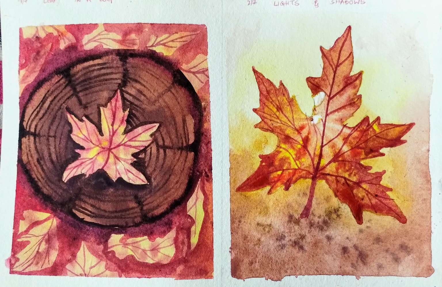 Autumn leaves painting with Vinita - image 1 - student project