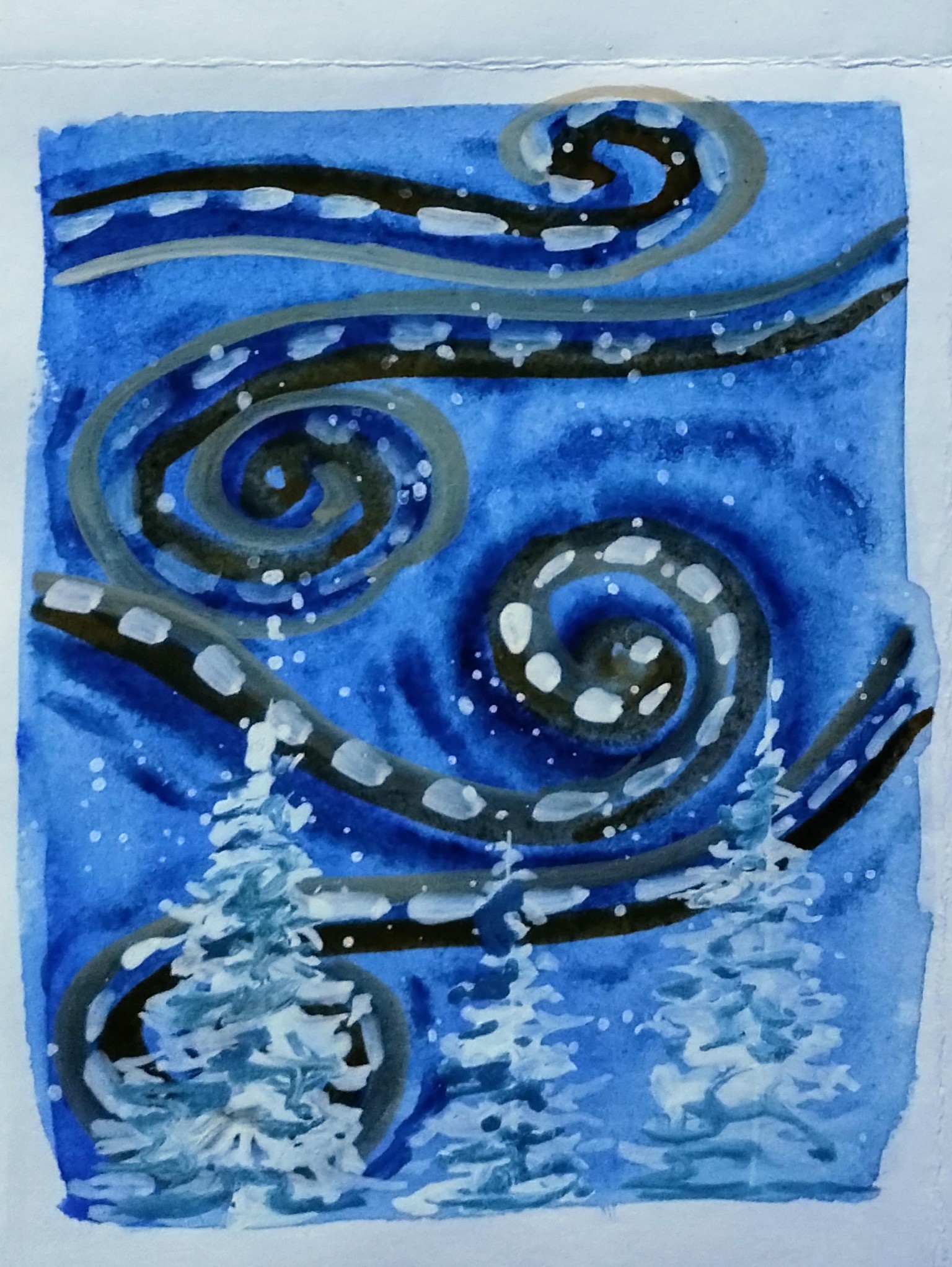 Dreamy winter greeting card with Manisha - image 2 - student project